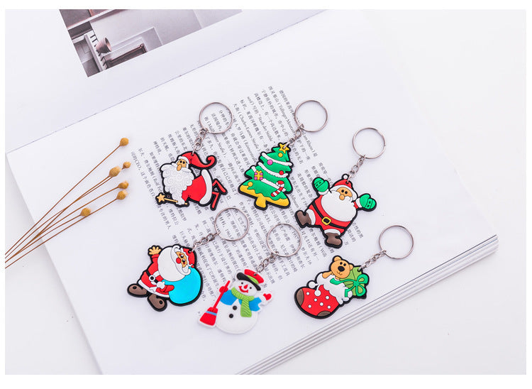 Decoraciones navideñas de silicona al por mayor llavero